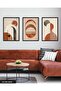 Abstract Patterns 3 Piece Black Wooden Framed Painting - 3
