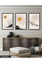 Mountain Sun Abstract 3 Piece Black Wooden Framed Painting - 3