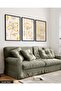 Drawing Flower 3 Piece Black Wooden Framed Painting - 4