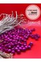 12 mm Fuchsia Pink Wooden Beads (50 Gr 87Pcs) Hole Diameter 5mm Macrame Bag Bracelet Jewelry Board Colorful