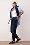 Gece Mavisi Yüksek Bel YENİ MOM %100 pamuk Non-Stretch Jeans TWOAW26JE00054 - 2