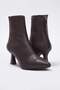 Brown Pointed Toe Women's 6.5 cm Thin Heeled Ankle Boots Takaw26Bo00063