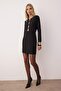 Black Accessory Detailed Woven Mini Unlined Dress Tpraw26El00017 - 2