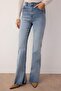 Mavi Yırtmaç Detaylı Yüksek Bel Comfort/Esnek Flare İspanyol Paça Jeans TWOAW26JE00022 - 3