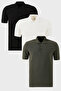 Cotton Regular Fit Buttoned Polo Neck 3 Pack t Shirts Men's t Shirt 5902127 S3