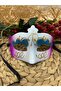 Fuchsia Glitter Plastic New Year Party Prom Halloween Mask 1 Piece - 2