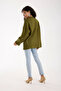 Bow Ribbon Detail Khaki Oversize Women's Long Sweater - 3