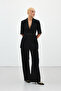 Short Sleeve Belted Jacket - Black - 2