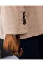 Italian style velvet men's single jacket beige T11043 - 5
