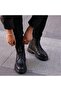 - Black Leather Men's Boots 102-9049-H1308