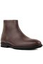 - Brown Leather Zippered Eva Sole Men's Boots 102-3513-115584 - 2