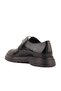- Black Leather Lace-Up Men's Casual Shoes 101-7079-H1085 - 4
