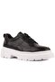 - Black Leather Lace-Up Men's Casual Shoes 101-8090-H1308 - 2