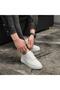 - White Leather Lace-Up Men's Casual Shoes 1507010-He1065 - 3