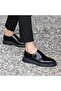 - Black Patent Leather Laceless Men's Casual Shoes 101-7082-H1085