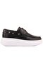 - Black Leather Lace-Up Women's Casual Shoes 104-5056-E233