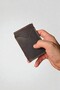 Men's Wallet Genuine Leather Money Clip Wallet & Card Holder Brown Slim Card Holder - 7