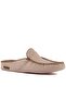 - Milky Brown Leather Men's House Slippers 110-547-X - 2