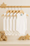 5-Pack 100% Cotton Piece Unisex Baby Athlete Bodysuit with Snap Straps