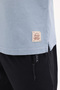 Mb C Neck 11Bs38 5Fx Blue Men's Short Sleeve T-Shirt - 5