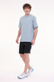 Mb C Neck 11Bs38 5Fx Blue Men's Short Sleeve T-Shirt - 3