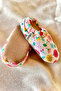 Flower and Fruit Patterned Cotton Summer Baby Booties - Flexible Soft and Non-Slip Soles - 2