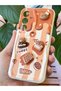 Galaxy S24 Fe Case Designed with Patterned Camera Protection Teddy Bear Biscuit Coffee Silicone Cover - 8