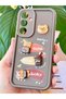 Galaxy A36 Case Teddy Bear Coffee Design Patterned Soft Silicone Cover with Camera Protection - 8