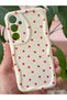 Galaxy A35 Case Camera Protected Wave Edge Red Heart Pattern Silicone Cover - 5