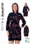 Women's Cotton Hooded Velvet Winter Dress 3038