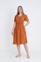 Women's Woven Viscose Fabric Patterned Summer Dress 35040 - 3