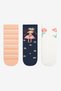 Girl's Fairy 3-Piece Multicolored Socks