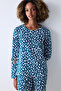 Cotton Blue Leopard Petrol Green Trousers Pajama Set - 2