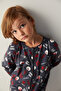 Boy's Anime Patterned Anthracite Overalls - 5