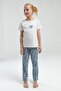 3305 Girl's Dream Shine Crew Neck Short Sleeve Pajamas Suit - 3