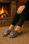 Fluffy Cross Model Women's House Slippers Girls House Slippers Dowry Slippers Bundle Slippers Silent Sole
