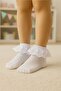 Girl's Zigzag Patterned 3-Piece Lace Socks Set (1-4 Years)
