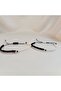 Black and White Heart Handmade Macrame Bracelet – Adjustable Gift Bracelet for a Friend or Lover - 6