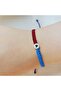 Burgundy Blue Heart Handmade Macrame Bracelet – Adjustable Gift Bracelet for Friends and Lovers - 3