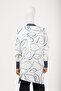 Knitwear Detailed Asymmetrical Shirt Ecru-Indigo