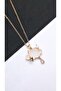 Colorful Stone Steel Necklace with Cloud Lightning Figure