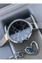Steel Mesh Silver Cord, Waterproof, 2 Years Warranty Black Color Women Wristwatch+Bracelet - 6