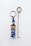Evil Eye Beaded Keychain in a Handmade Glass Bottle, Gift Keychain - 3