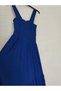 Dress with Gathered Bust and Waist, Lycra, A-Line, 95% Cotton, Long Strap - 2