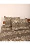 Leopard Love Double Duvet Cover Set Double Sided Sheet Plain Beige Color - 6