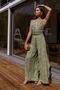 Boho Tie Design Viscose Wide Sides Short Spanish Leg Summer Holiday Beach Long Bohemian Jumpsuit Mint - 5