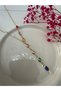 Women's Colorful Stone Detailed Y Model Necklace