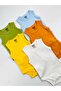 5-Piece 100% Cotton Unisex Combed Cotton Baby Snap-On Bodysuit - 3