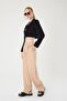Women's Mink Linen Buttoned High Waist Palazzo Trousers - 4