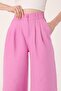 Women's Pink High Waist Linen Palazzo Pants - 3